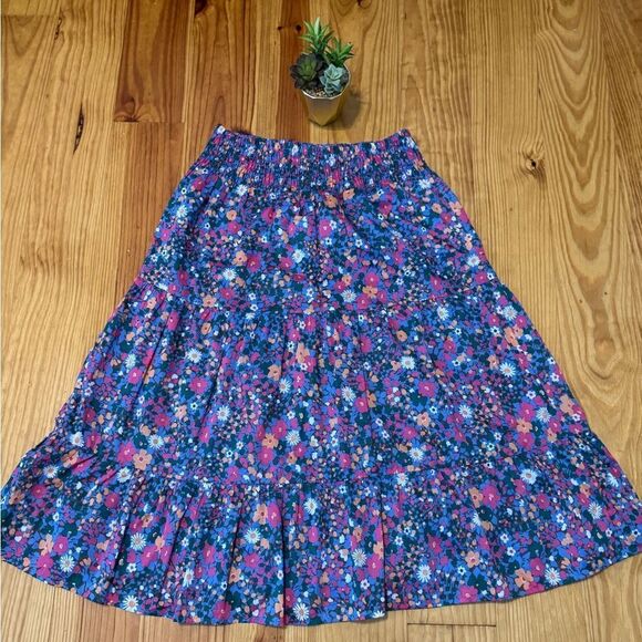 Rails Edina Leilani Floral Midi Skirt Tiered Smocked Waist Peasant Women’s MED - Picture 12 of 12